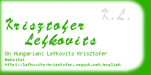 krisztofer lefkovits business card